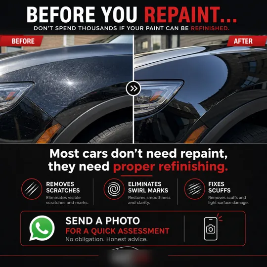 Meta ad (static) for auto care, Ontario: “Before you repaint…”