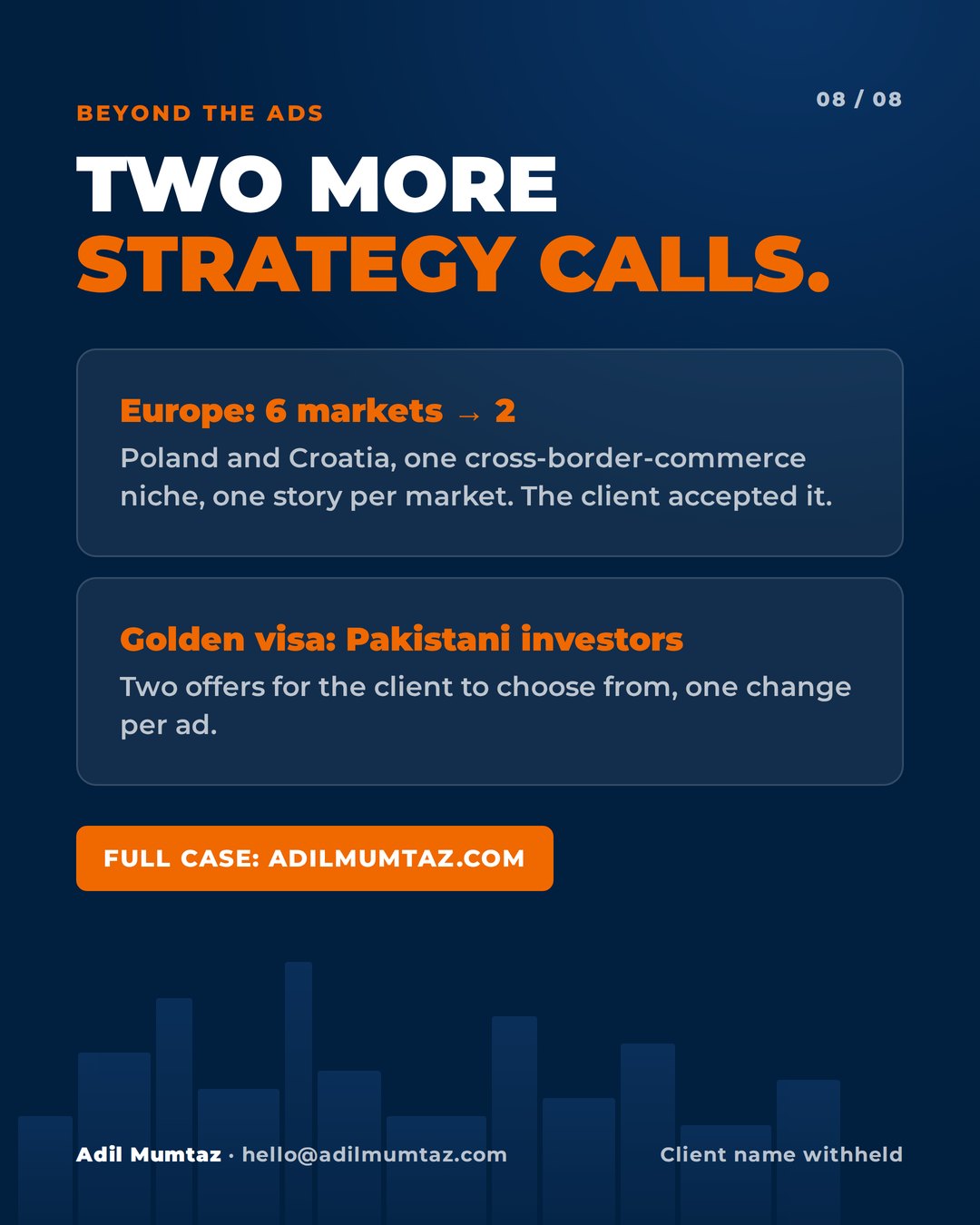UAE business-setup case study, slide 8 of 8: beyond the ads and contact